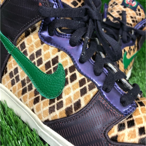 RARE Nike Dunk High Premium Samurai Horse Hair Sneakers Size 10.5 - Picture 6 of 12